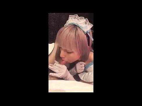 ❤️ 日本のアイドル「まゆか」、フレンチメイドのコスプレ、その1、ローションでフェラチオ、自慰行為 ❤️ 自家製ポルノ ❌️❤